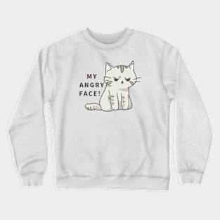 Cute angry cat Crewneck Sweatshirt